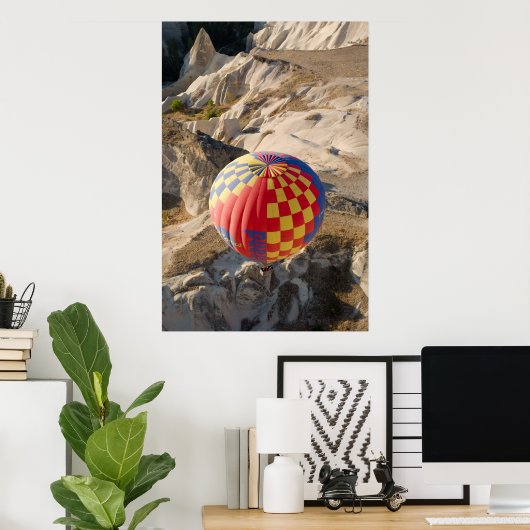 Luchtballonnen over het Poster Cappadocia (Thuiskantoor)