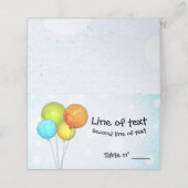 Luchtballonnen Plaatskaartje (Buitenkant ongevouwen)