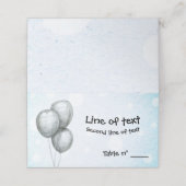 Luchtballonnen Plaatskaartje (Buitenkant ongevouwen)