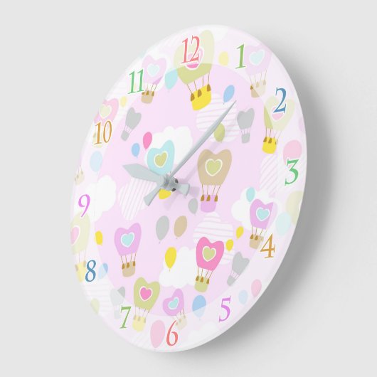 Luchtballonnen roze klok (Hoek)