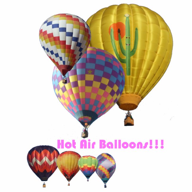 Luchtballonnen!!! Staand Fotobeeldje (Voorkant)