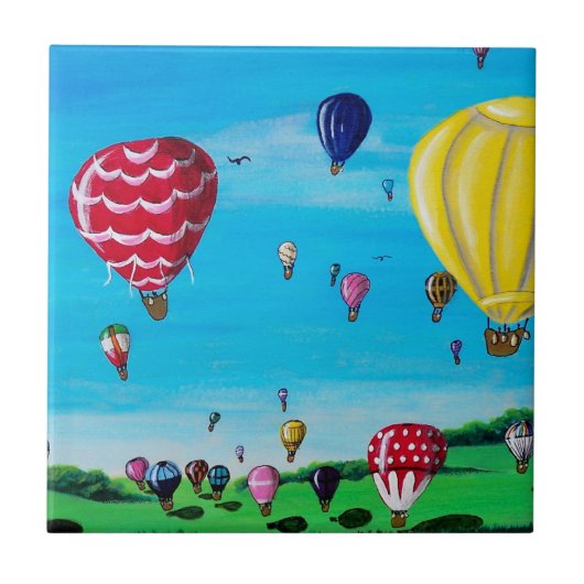 Luchtballonnen Tegeltje (Voorkant)