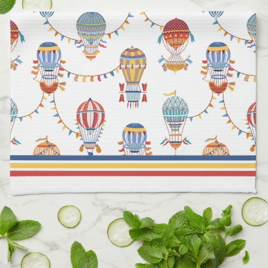  luchtballonnen theedoek (Gevouwen)