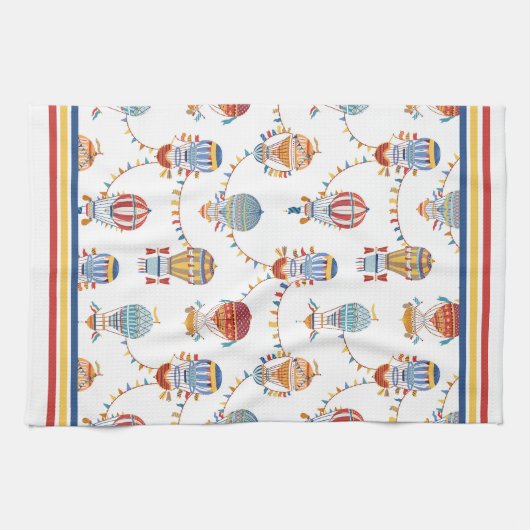  luchtballonnen theedoek (Horizontaal)