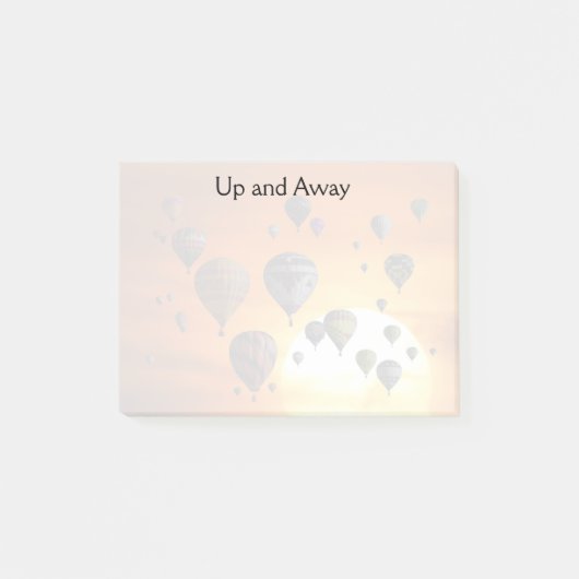 Luchtballonnen tijdens de vlucht na de vlucht post-it® notes (Voorkant)