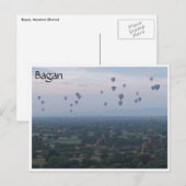 luchtballonnen van bagan briefkaart (Voorkant / Achterkant)