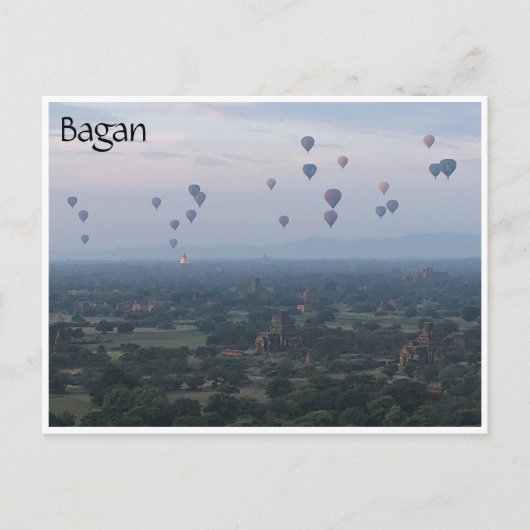 luchtballonnen van bagan briefkaart (Voorkant)