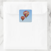 Luchtballonnen Vierkante Sticker (Tas)