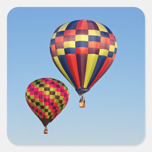 Luchtballonnen Vierkante Sticker (Voorkant)