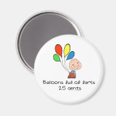 Luchtballonnen vol farts magneet (Voorkant / Achterkant)