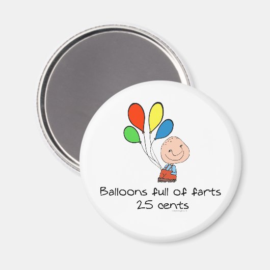 Luchtballonnen vol farts magneet (Voorkant / Achterkant)