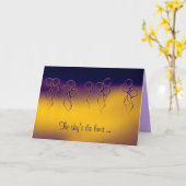 Luchtballonnen ~ Wenskaart Kaart (Gele Bloem)