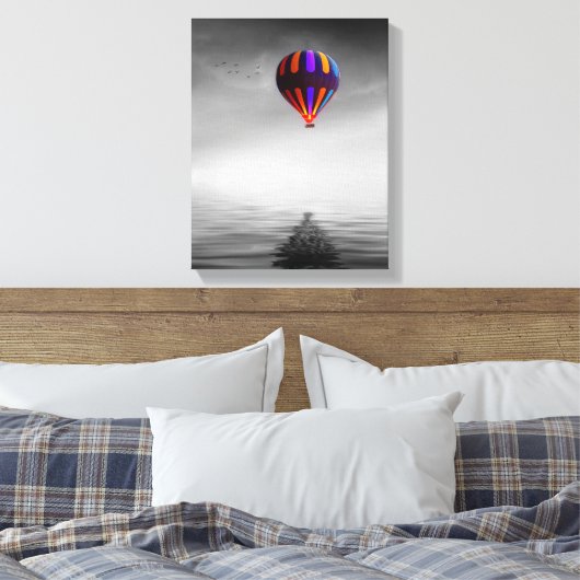 Luchtballonportret Canvas Afdruk (Insitu (Slaapkamer))