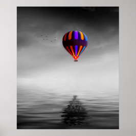 Luchtballonportret Poster