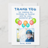 Luchtballons: Birthday Foto Bedankkaart (Voorkant)