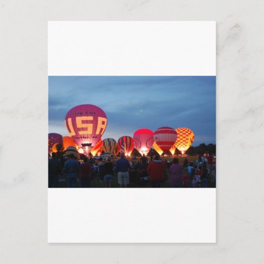 luchtballonskyline briefkaart (Voorkant)