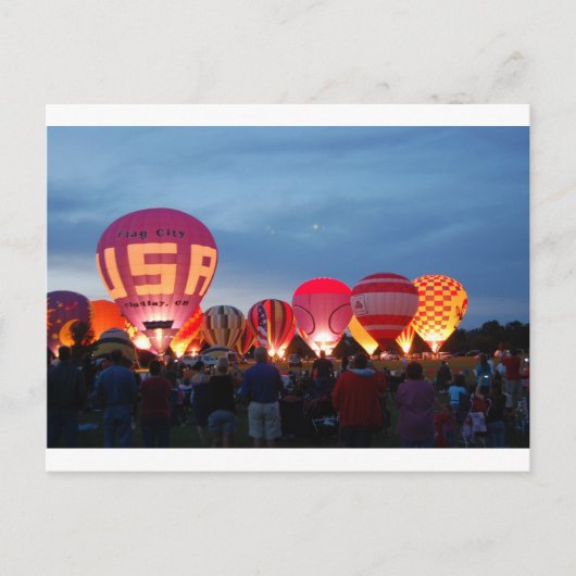 luchtballonskyline briefkaart (Voorkant)