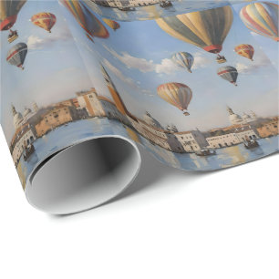 Luchtballonvaren boven de olieverf van Venetië, Cadeaupapier