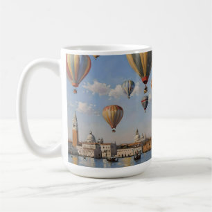 Luchtballonvaren boven de olieverf van Venetië, Koffiemok