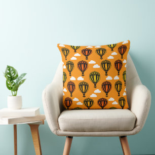 Luchtballonvaren met heet luchtballonpatroon kussen