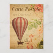  luchtballonvlieger, Frans Briefkaart (Voorkant)