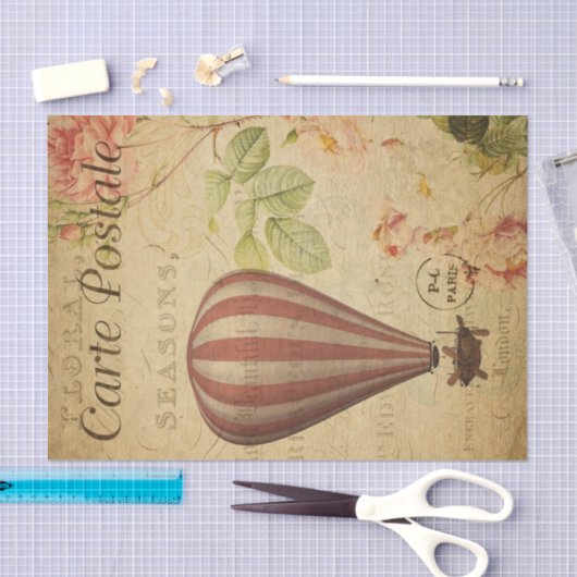  luchtballonvlieger, Frans Tissuepapier (Craft)