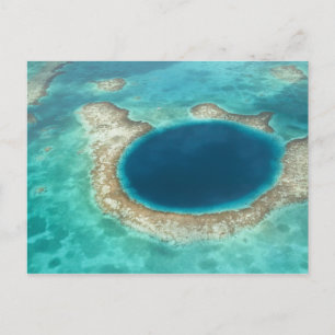 Luchtbeeld van Blue Hole, zeilboot voor anker Briefkaart