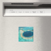 Luchtbeeld van Blue Hole, zeilboot voor anker Magneet (Insitu (Vaatwasser))