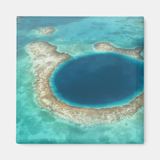 Luchtbeeld van Blue Hole, zeilboot voor anker Magneet (Voorkant)