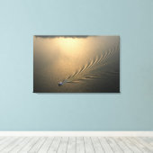 luchtbeeld van boot in Gatunmeer Panama Canvas Afdruk (Insitu (Houten vloer))