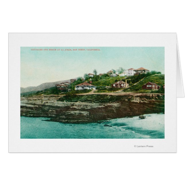 Luchtbeeld van Cottages en Strand bij la Jolla (Voorkant Horizontaal)