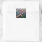 Luchtbeeld van de Golden Gate Bridge in de 2 Vierkante Sticker (Tas)