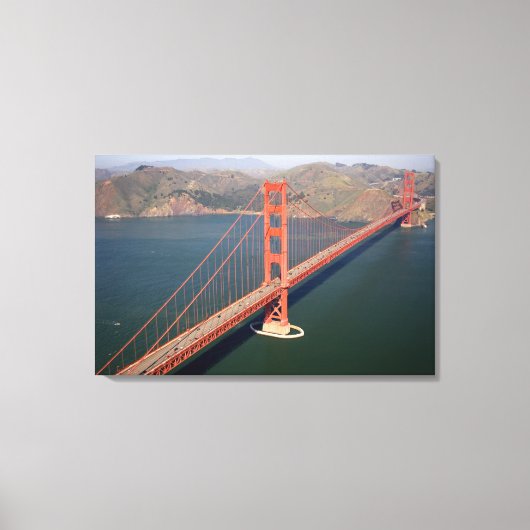 Luchtbeeld van de Golden Gate Bridge in de Canvas Afdruk (Voorkant)