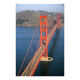 Luchtbeeld van de Golden Gate Bridge in de Foto Afdruk
