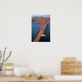 Luchtbeeld van de Golden Gate Bridge in de Poster (Keuken)