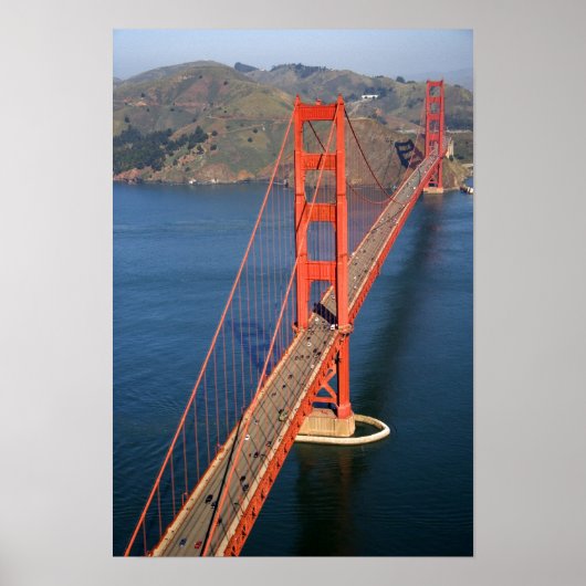 Luchtbeeld van de Golden Gate Bridge in de Poster (Voorkant)