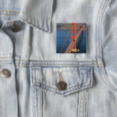 Luchtbeeld van de Golden Gate Bridge in de Vierkante Button 5,1 Cm (In situ)