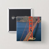 Luchtbeeld van de Golden Gate Bridge in de Vierkante Button 5,1 Cm (Voorkant /achterkant)