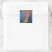 Luchtbeeld van de Golden Gate Bridge in de Vierkante Sticker (Tas)