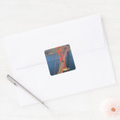 Luchtbeeld van de Golden Gate Bridge in de Vierkante Sticker (Envelop)