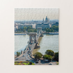 Luchtbeeld van de Kettingbrug - Boedapest, Hongari Legpuzzel