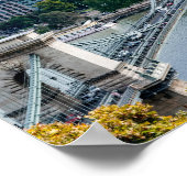 Luchtbeeld van de Kettingbrug in Boedapest, Hongar Poster (Hoek)