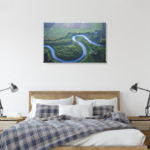 Luchtbeeld van de Rode Rivier van het Noorden Canvas Afdruk (Insitu (Slaapkamer))