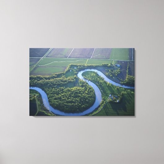 Luchtbeeld van de Rode Rivier van het Noorden Canvas Afdruk (Voorkant)