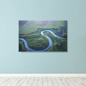Luchtbeeld van de Rode Rivier van het Noorden Canvas Afdruk (Insitu (Houten vloer))