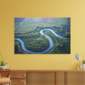 Luchtbeeld van de Rode Rivier van het Noorden Canvas Afdruk (Insitu (Woonkamer))