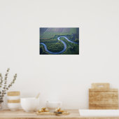 Luchtbeeld van de Rode Rivier van het Noorden Poster (Keuken)