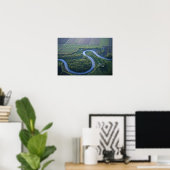 Luchtbeeld van de Rode Rivier van het Noorden Poster (Thuiskantoor)