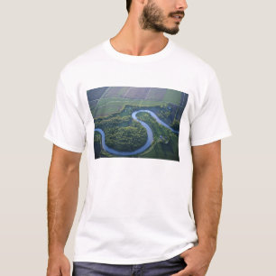 Luchtbeeld van de Rode Rivier van het Noorden T-shirt