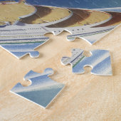 Luchtbeeld van een ouderwets cruiseschip in de oce legpuzzel (Zijkant)